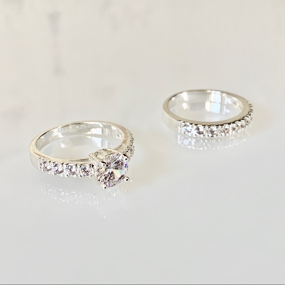 Ring Set Cubic Zirconia Engagement (3 ct. t.w.)